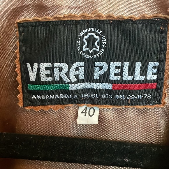 Italian Leather Jacket - size 40 / xs - Picture 6 of 6